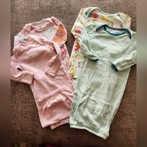 Baby Girl Sleepers Full Body, Set of 4